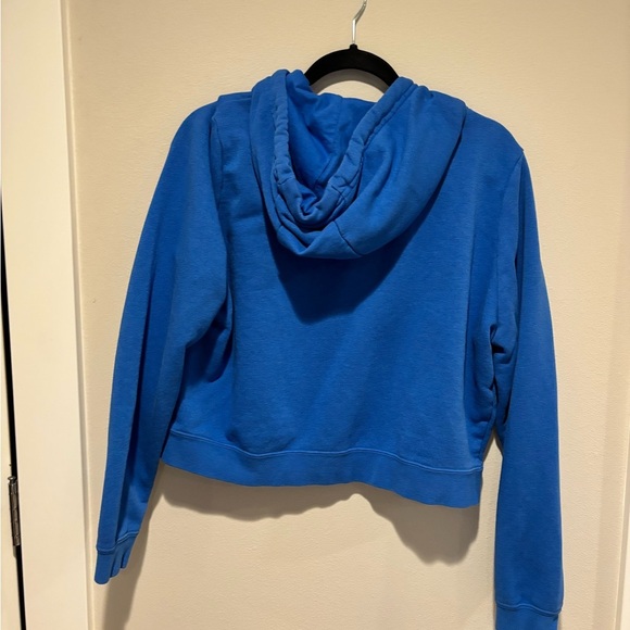 Nike Blue and White Cropped Logo Hoodie XL - Picture 3 of 5